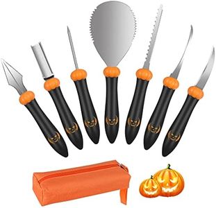 AIR PROPELLER Pumpkin Carving Kits with 7PCS of Stainless Steel Pumpkin Carving Tools,Professional Pumpkin Carving Knife for Jack-O-Lanterns,Pumpkin Carver Kit with Carrying Bag