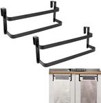 RedCall 2 Pack Towel Holder for Kitchen Cabinet,Two-Tier Kitchen Towel Rack,Steel Over Cabinet Door Towel Bar,Double Towel Bar Rack,Holds Hand/Dish Towels & Washcloths