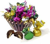 Fabbites Chocolate Basket Gift Hamper For Birthday, Rakhi/Rakshabandhan, Anniversary, Valentine Day 30 Pc Chocolate In Wooden Reusable Premium Basket,12 Grams