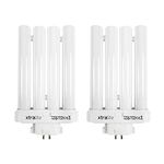 Xtralite 2 Pack 27w Daylight Replacement Bulb for High Vision Reading Lamps, 4 Pin GX10Q-4 Quad Tube (6500k)