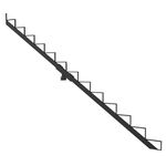 Pylex 13913 Steel Stair Stringer – 13 Steps – Black