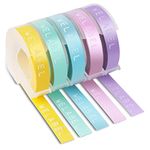 Welabel 5X Compatible for Dymo Omega Embossing Tape Plastic 3D Label Tape Work with Dymo Junior S0717930 S0717900 1540 E-101 E-202 E-303 Label Maker, Light Yellow/Blue/Green/Pink/Purple