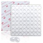 Uni-Fine 12.7mm, Clear Rubber Feet, Non-Slip Adhesive Bumper Pads Self Adhesive Small Bumper Pads Soft Door Bumpers Round Rubber Feet Pads for Furniture Glass Tables Crafts Wall Protectors 64Pcs