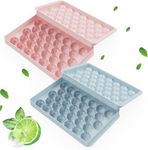 Nirency 33 Cavity Ice Trays for Freezer, Ice Cube Tray, Ice Cube Tray with lid, Round ice Cube Tray | (Pack of 2)