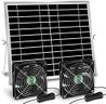 erifyng Solar Powered Fan, Solar Fan for Shed, Chicken Coop, Greenhouse, Outside with Two IPX7 Waterproof 5In Fans 13Ft On/Off Switch Cable Exhaust Intake Mounting Way and Installation Kits