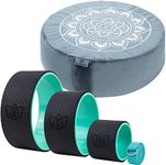 Florensi Yoga & Meditation Bundle | Ocean Abyss Meditation Cushion & Yoga Wheel 3 Pack