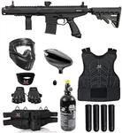 Maddog Tippmann Stormer Elite Dual Fed Protective HPA Paintball Gun Marker Starter Package - Black