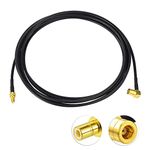 Eightwood SMB Extension Cable DAB Aerial Cable SMB Female to Male Right Angle Pigtail Cable RG174 8.2ft 2.5m DAB Antenna Cable for DAB Car Radio Blaupunkt Pioneer Clarion Kenwood Alpine JVC