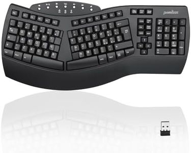 Perixx PERIBOARD-612 Tastiera Ergonomica Wireless e Bluetooth, Compatibile con Windows 10 e Mac OS X, Layout Italiano