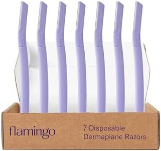 Flamingo Dermaplane Razors, 7 Single Blade Disposable Dermaplane Razors for Women