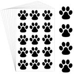 Harloon 20 Sheets 300 Pcs Paw Prints Temporary Tattoos Paws Foot Temporary Tattoo Removable Dog Paw Tattoo Stickers for Women Face Body Arm(Black)