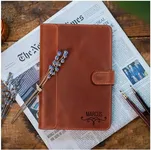 Genuine Leather Journal for Writing – Crafted in USA – Personalized Gift for Business, College, Travel, Work – Refillable Lined Pages Notebook – Leather Journal for Women & Men