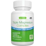 Advanced Triple Magnesium Complex, 2000mg Glycinate, Citrate & Taurate, Clean Label & Chelated, 262mg Elemental Magnesium, Vegan, 60 Tablets, 30 Servings, by Igennus