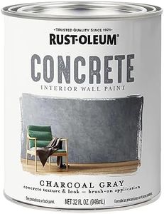 Rust-Oleum 379906 Concrete Interior Wall Paint, Quart, Charcoal, 0.25 Gallon (Pack of 1)