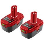 EICHXO 2 Pack 19.2V 5.0Ah Lithium C3 Replacement Battery Compatible with Craftsman 19.2 Volt C3 XCP Battery 130279005 130235030 11375 11376 11045 1323903 130211004