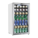 Whynter BR-128WS Beverage Refrigerator with Lock, 120 Can Capacity, Stainless Steel