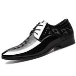 Men's Dress Shoes Pointed Oxfords Black Suit Shoes Office Loafers Elegant Wedding Shoes Men Formal Leather Shoes 6.5uk