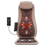 Nevvue Back Massager with Heat, Full Body Massage Mat with 3D Deep Kneading, Massage Chair with 3 Intensity Adjustable Vibration, Shiatsu Massagers for Back and Neck with Timer, Massage Cushion