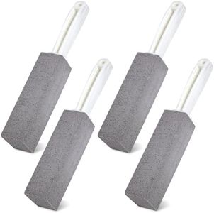 4 Packs Pumice Cleaning Stone with Handle, Pumice Stone for Toilet Bowl Cleaning, for Cleaning Toilets, bathtubs, Grills, Swimming Pools, Sinks