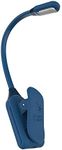 Mighty Bright The Original WonderFlex Book Light, Battery-Powered, Warm Eye Care LEDs, Flexible, Durable, Dimmable, Clip-On Reading Light, Read in Bed, Use Batteries or Micro USB (Midnight Blue)