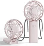 HandFan Portable Handheld Fan, 2024 Upgraded Personal Fan Handheld, 𝐒𝐮𝐩𝐞𝐫 𝐋𝐢𝐠𝐡𝐭 & 𝐓𝐡𝐢𝐧, 3 IN 1 Hand Fan, USB Rechargeable Mini Fan for Travel/Summer/Concerts/Lash, Gifts for Women(Pink)