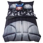 ADASMILE A & S Basketball Bedding Twin for Kids Basketball Comforter Set Twin 6 Pieces Bed in A Bag Basketball Comforter with Black Basketball Sheets Sport Theme Bed Set Boys Sports Bedding Home Decor