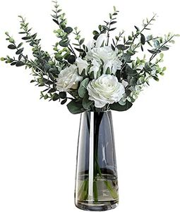 Fantastic Ryan Ins Modern Glass Vase Irised Crystal Clear Glass Vase for Home Office Decor (Crystal Gray)