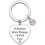 SDOFY Funny Auntie Gifts from Nephew Niece Auntie Keyring Auntie Christmas Gifts Auntie Presents Auntie Birthday Gifts If Aunties Were Bogeys I'd Pick You