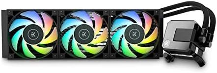 EK AIO Elite 360mm D-RGB All-in-One CPU Liquid Cooler with EK-Vardar High-Performance PMW Fans, Water Cooling Computer Parts, 120mm Fan, Intel 115X/1200/2066, AMD AM4