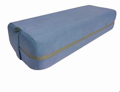 NGT new guide steps Yoga Bolster Pillow for Meditation and Support - Rectangular Yoga Cushion Foam Wedges Washable Suede Pillowcase for Men and Women with Carry Handles(Blue)