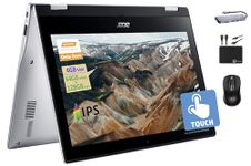 Acer Chromebook Spin 2024 New 2-in-1 Convertible Laptop, MediaTek MT8183C 8-Core Processor, 11.6" HD IPS Touchscreen, 4GB RAM, 192GB (64GB eMMC+128GB Card),