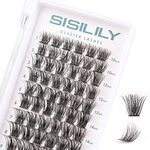 Cluster Lashes SISILILY Individual Lashes 72 Lash Clusters C D Curl Individual Cluster eyelashes DIY Lash Extensions Reusable False Eyelashes 3D Wispy Fluffy Lashes 10-16mm Length (DM17-mix)