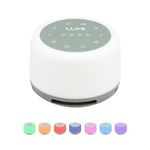 LUMI | Original White Noise Machine for Babies & Adults | 24 Sounds | 7 Colour Night Light | Sleep Timer | USB Rechargeable | White Noise Machine Baby | Sleep Aid