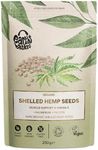 Earths Basket Organic Shelled Hemp Seeds - 250g - Raw, Omega 3 & 6, Delicious Nutty Flavor - Organically Grown, Good Source of Plant-Based Protein & Fiber