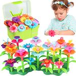 CENOVE Girls Toys Age 3-6 Year Old Toddler Toys for Girls Boys Gifts Flower Garden Building Toy Educational Activity Stem Preschool Toys(130 PCS)