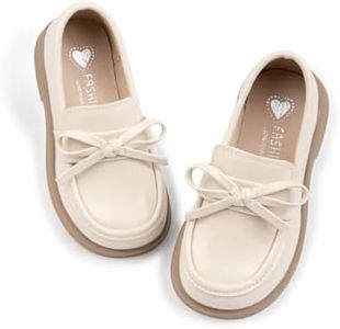 ohsofy Girls Slip-On Loafers Comfort Dress Shoes Oxford School Uniform Flats Non-Slip Sole Casual Wedding Party (Toddler/Little Kid)