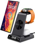 Wireless Charger for Samsung, 3 in 1 Wireless Charging Station for Samsung Galaxy S24 Ultra/S23 Ultra/S22/S21/Note 20/Z Flip 6/Fold 6, Charger for Samsung Galaxy Watch Ultra/7/6/5, Galaxy Buds 2/2 Pro