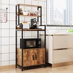 DlandHome 45.5inches Microwave Cart Stand Kitchen Utility Storage 3-Tier for Kitchen Baker's Rack & Spice Rack Organizer Workstation Shelf, CZWK-KR00TW059-DCA