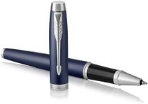 PARKER IM Rollerball Pen, Matte Blue with Fine Point Black Ink Refill (1931661)