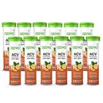 OZiva ACV Moringa Hot Mix | Control Cravings & Boost Metabolism | Apple Cider Vinegar, Gymnema, Cinnamon, Moringa | Desi Kahwa - 180 Effervscent Tablets. (Pack of 12)