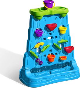 Step2 Waterfall Discovery Water Wall – Outdoor Water Table with 13-Piece Set