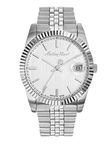 Mathey-Tissot Stainless Steel Swiss Made Analog Silver Dial Men Watch - H810Ai, Silver Band