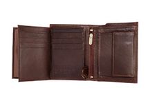 Mens RFID Blocking Soft Real Leather Wallet Billfold Coin Pocket Purse 503 (Brown)