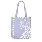 Eco Right Tote Bags For Women, 100% Organic Canvas Tote Bags For Women, Premium Tote Bag With Zip For College, Travel, Shopping - Purple