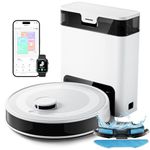 Lefant Robot Vacuum and Mop, 45-Day Self-Emptying, 6000Pa Suction with Precision Mapping, Customized Cleaning, 190° PSD Obstacle Avoidance, Wi-Fi/App/Alexa, Ideal for Hard Floors and Carpets, M2 Pro