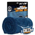 Chemical Guys, Megalodon Microfiber Drying Towel with Twisted Loop Technology (Super Plush for Car, Truck, SUV, RV, & More) 24" x 36" Dark Blue