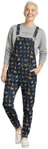 Swoveralls Unisex Sweatpant Overalls – Relaxed Fit Bib Overall with Jogger Cuff, Adjustable Straps, Zipper Fly, and 6 Pockets | Soft, Comfy Oversized Overalls for Women and Men, Large, Purr Parade