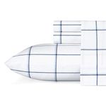 Nautica - Queen Sheet Set, Cotton Percale Bedding Set, Crisp & Cool, Stylish Home Decor (Plot Blue, Queen)