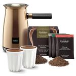 Hotel Chocolat Velvetiser Hot Chocolate Machine Complete Starter Kit, Copper