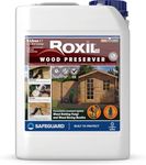 Roxil Wood Preserver Clear (5L) Odourless Pre-Treatment Wood Preservative Against Dry Rot, Wet Rot, Fungal Attack and Woodworm. Solvent Free, Ready to Use, for Outdoor Fence, Decking & Shed